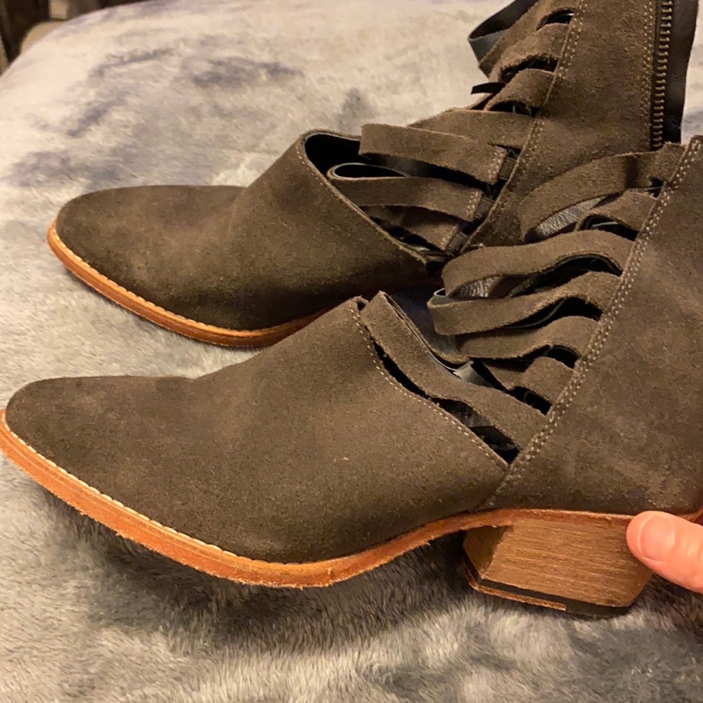 Free People Suede Strappy Sloan Bootie - Picture 3 of 4